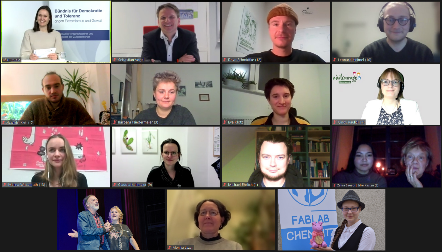 Auszeichnung für den Tag und Nacht für Demokratie und Toleranz