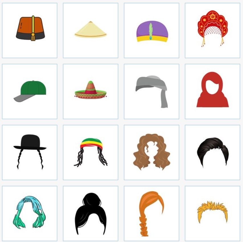 Viele Gesichter digital