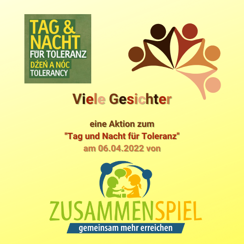 "Viele Gesichter“ - eine Aktion zum Tag und Nacht für Toleranz