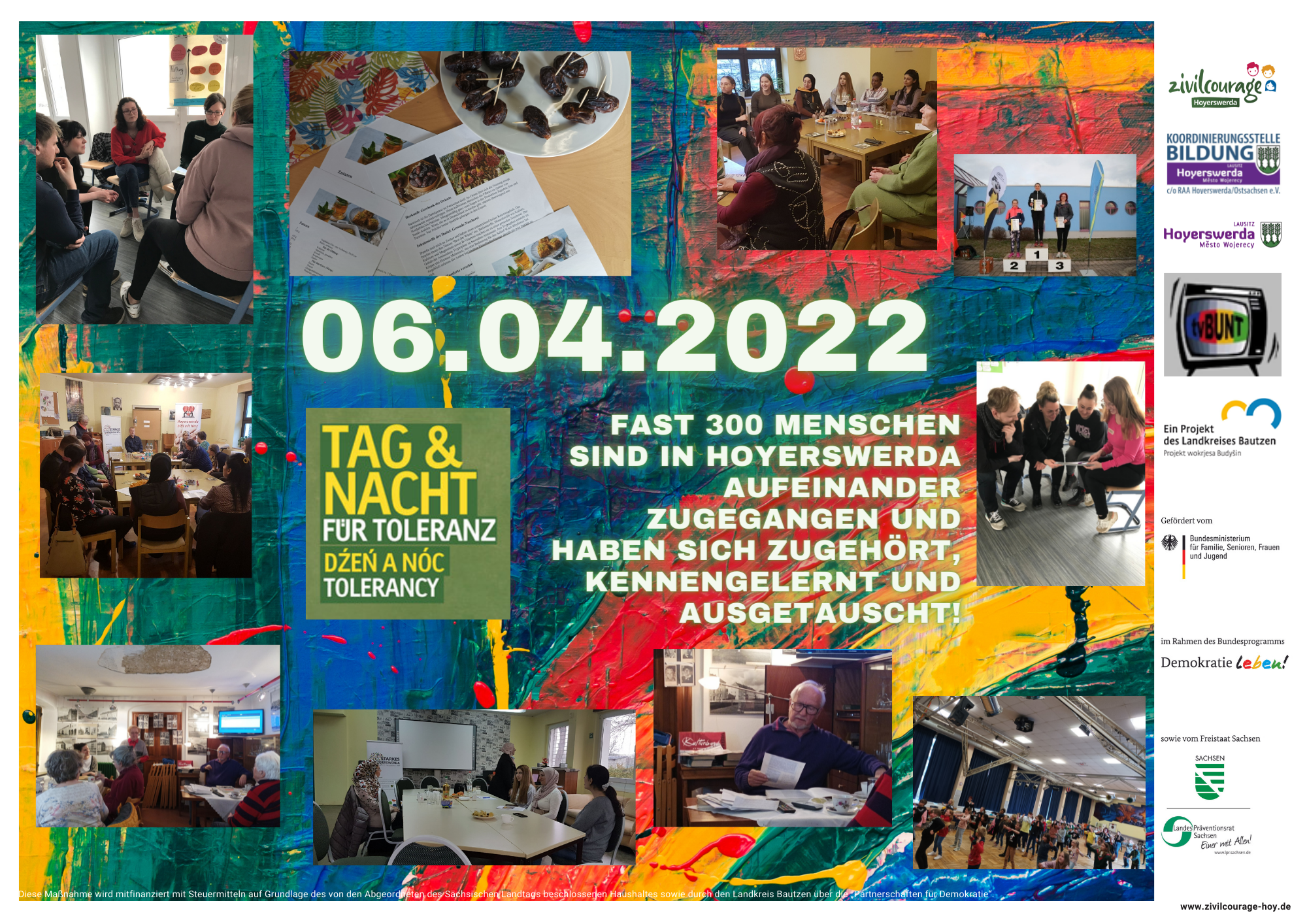 Tag und Nacht für Toleranz: Wir sagen Danke!