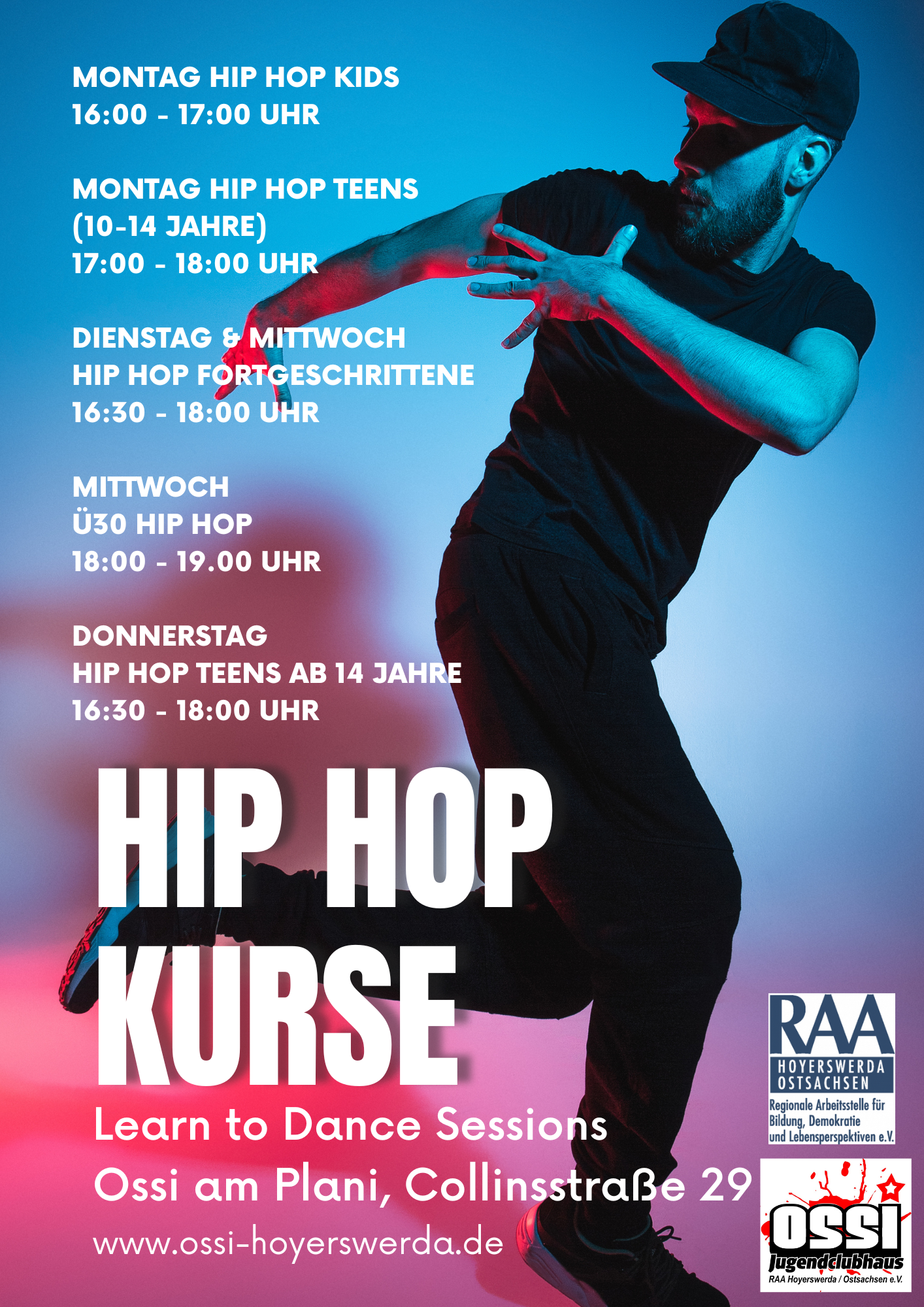 Hip Hop Kurse und Kleidertauschbörse ab sofort im Ossi am Plani