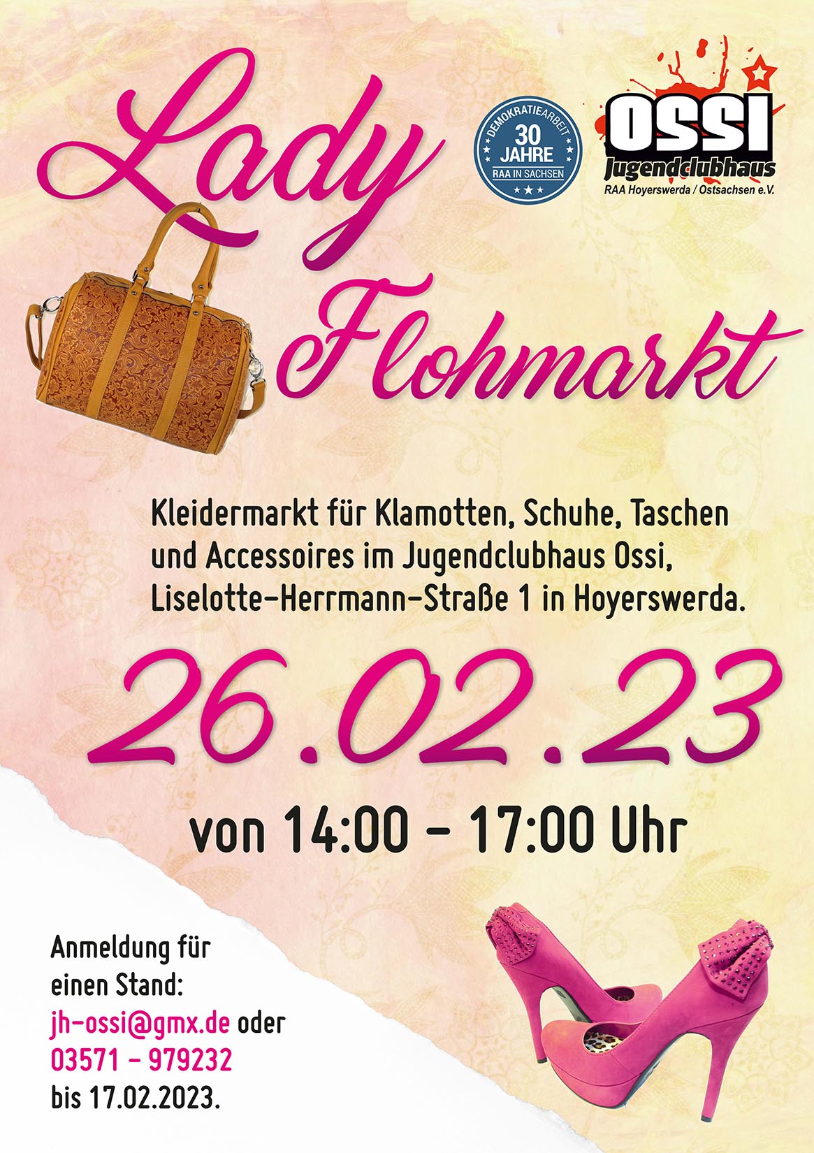 Frauen* aufgepasst! Gleich 2 Veranstaltungen: Frauen*tanzcafé am 08.03. und Ladyflohmarkt am 26.02. im OSSI