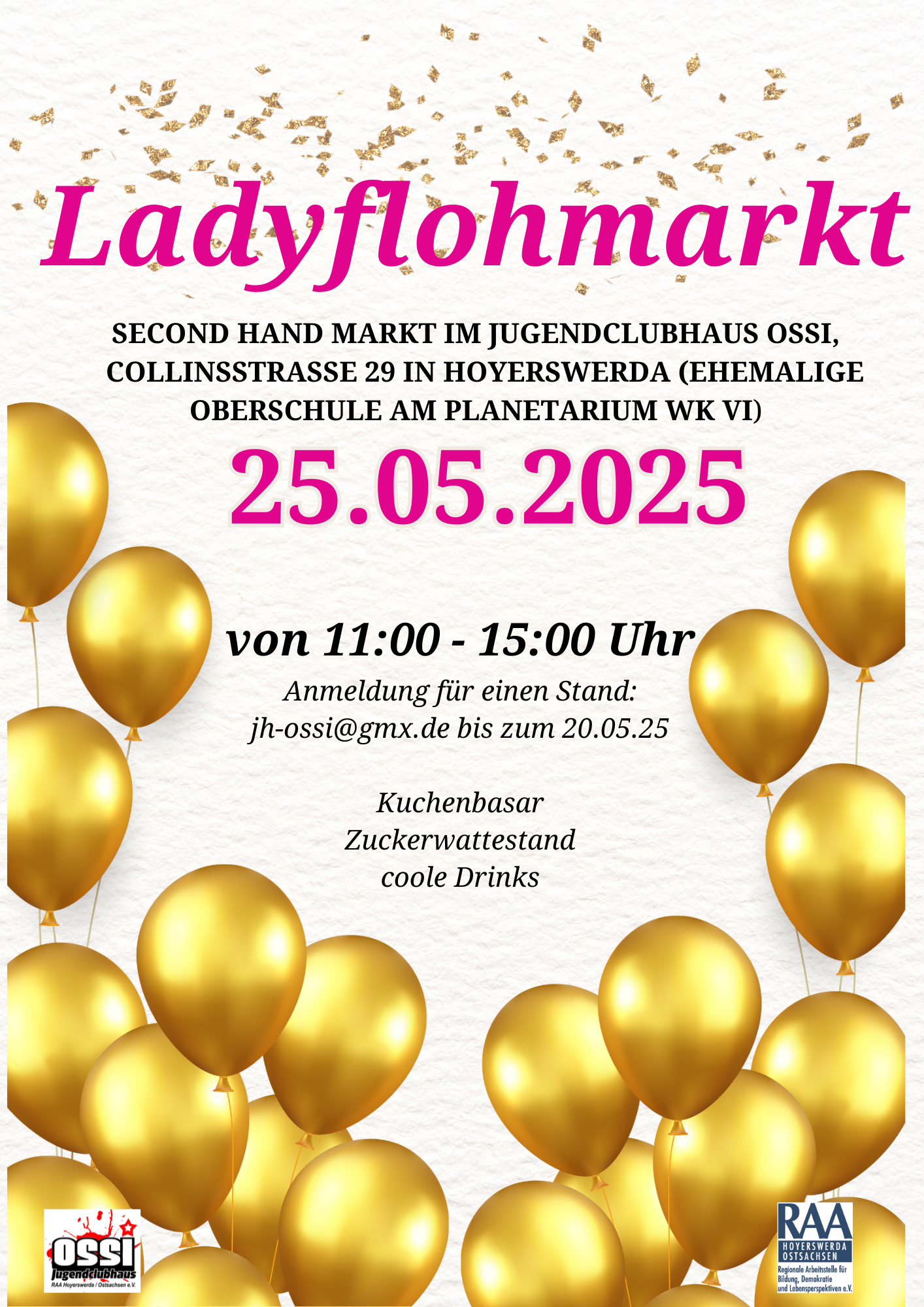 Ladyflohmarkt am 25.05. im Ossi am Plani