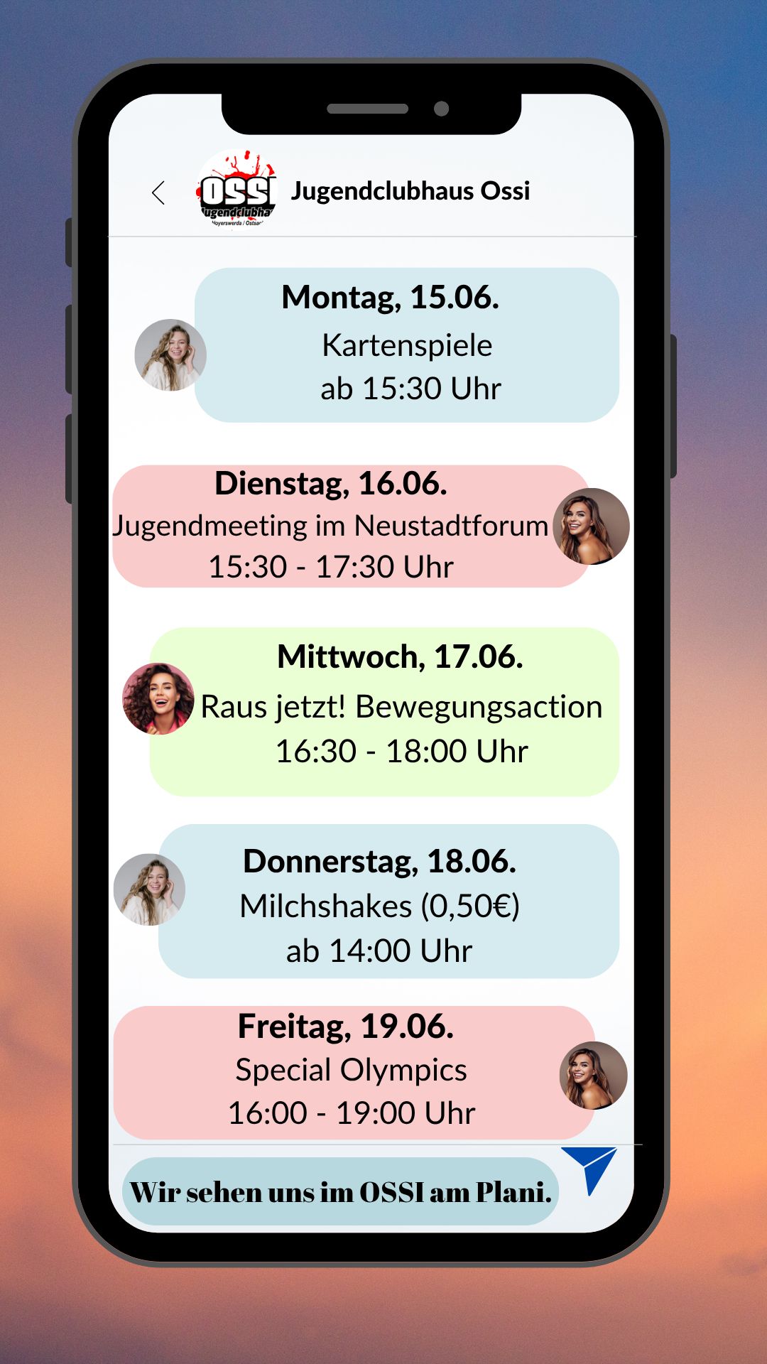 Angebote im Jugendclubhaus Ossi diese Woche: Angebote im Jugendclubhaus Ossi diese Woche: