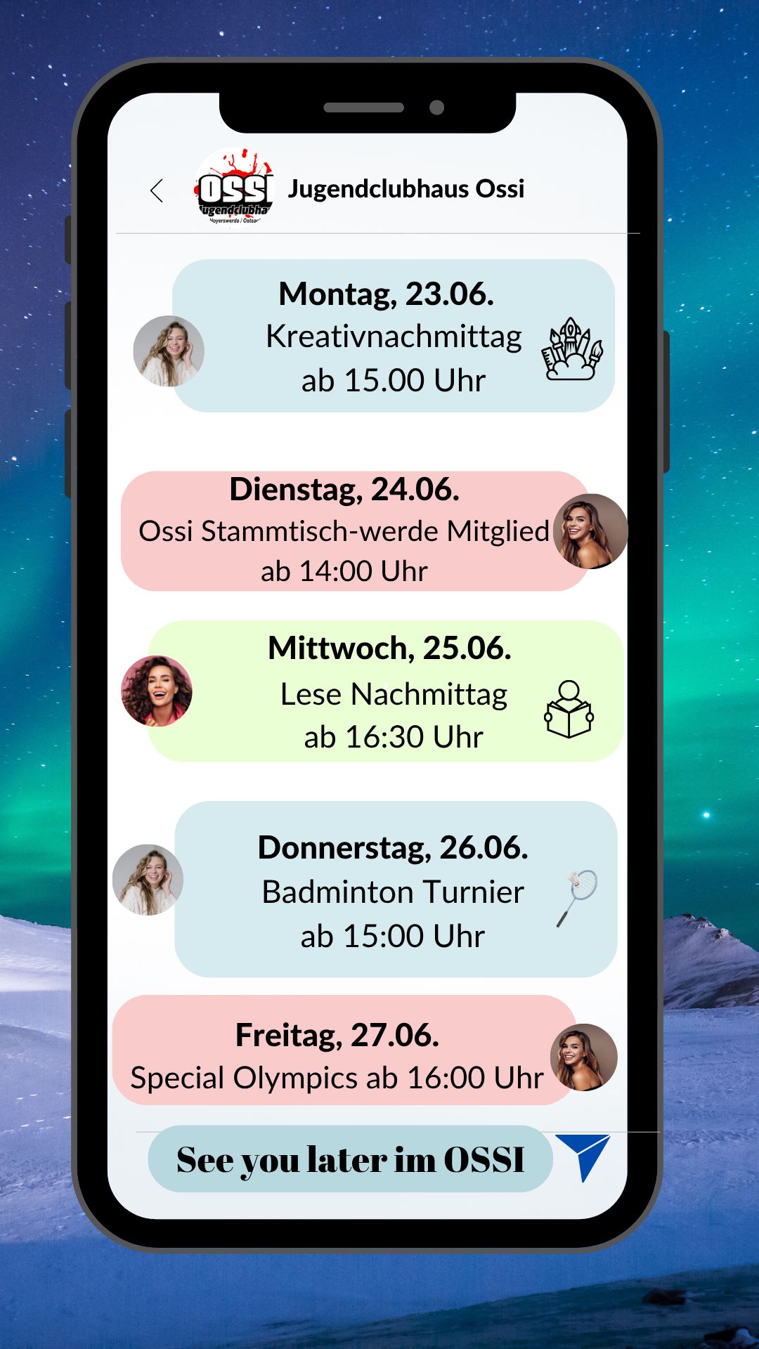 Komm ins Ossi, ab 23.06. ist wieder jede Menge los!